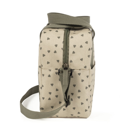 BOLSA TERMICA BIBERONES CORAZONES POPPY MUSGO WALKING MUM