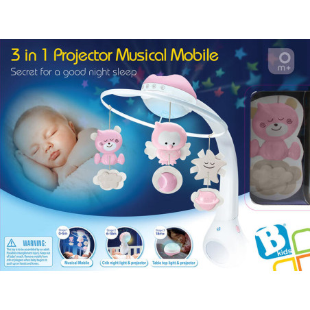 CARRUSEL MUSICAL 3 EN 1 ROSA INFANTINO