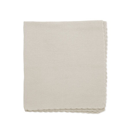 MANTA TRICOT BEIGE PASITO A PASITO