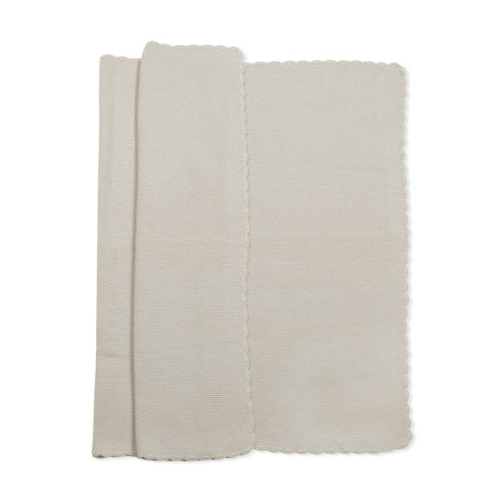 MANTA TRICOT BEIGE PASITO A PASITO
