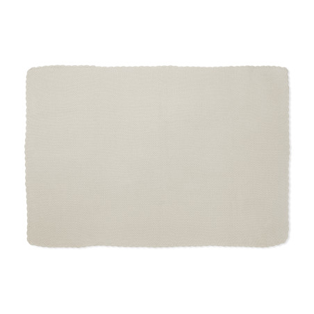 MANTA TRICOT BEIGE PASITO A PASITO