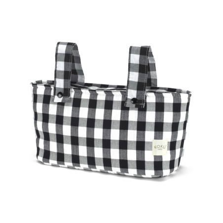 BOLSO MINI VICHY NEGRO 20X42 KOKU BABY