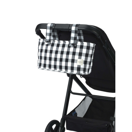 BOLSO MINI VICHY NEGRO 20X42 KOKU BABY