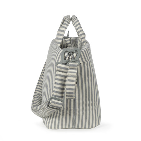 BOLSA CANASTILLA PRALINE RAYAS MATCHA