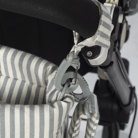 BOLSA CANASTILLA PRALINE RAYAS MATCHA