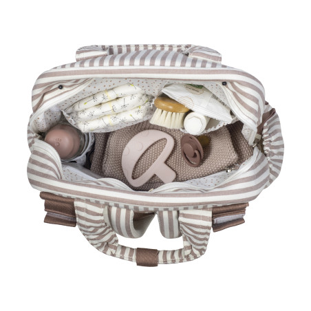 MOCHILA PRALINE RAYAS MOKA WALKING MUM