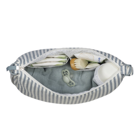 BOLSO CROSSBODY GONDOLA PRALINE RAYAS MATCHA WALKING MUM